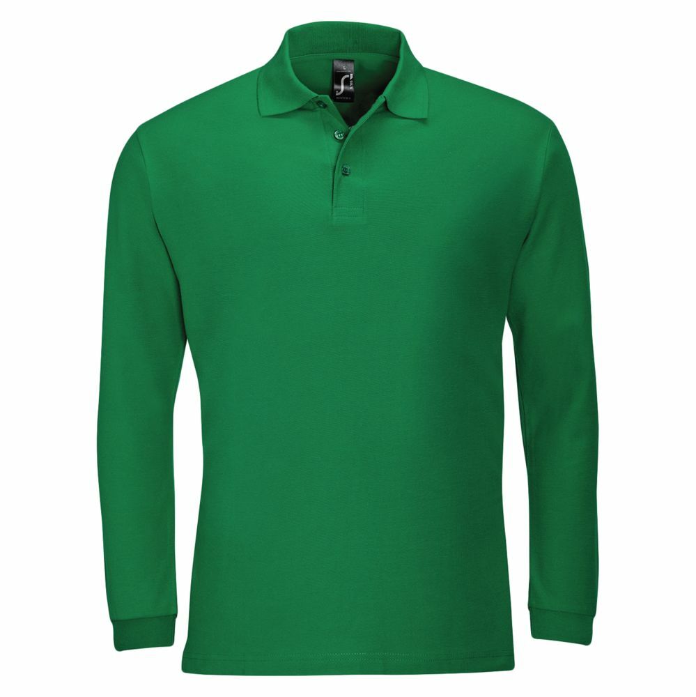 11353272&nbsp;2502.000&nbsp;Рубашка поло мужская с длинным рукавом WINTER II 210 ярко-зеленая&nbsp;44080