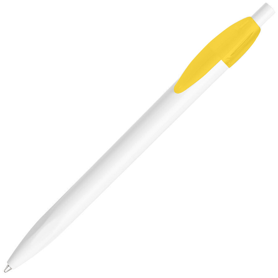 212/120&nbsp;12.000&nbsp;Ручка шариковая X-1 WHITE, белый/желтый непрозрачный клип, пластик&nbsp;203766
