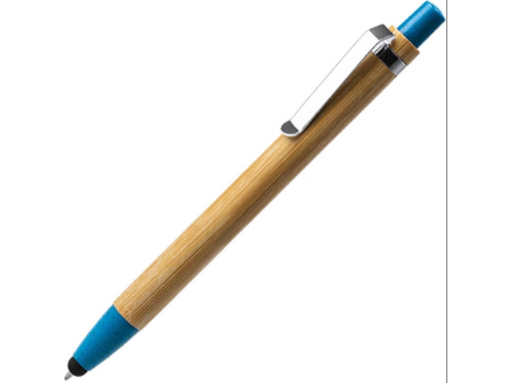 BL8084TA242&nbsp;62.000&nbsp;Ручка-стилус шариковая NAGOYA с бамбуковым корпусом, натуральный/голубой&nbsp;226050