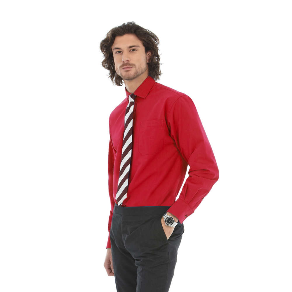 3791-41M&nbsp;999.000&nbsp;Рубашка мужская с длинным рукавом Heritage LSL/men темно-красный M&nbsp;144068