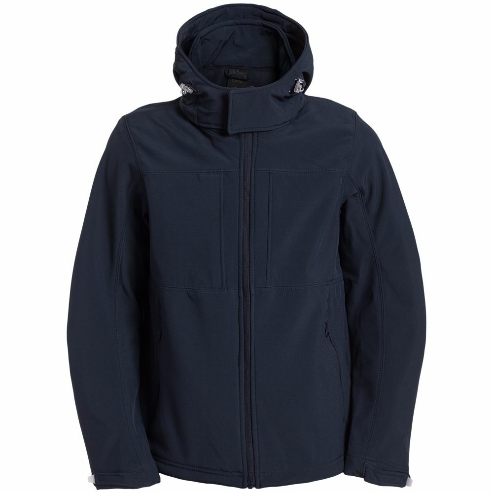 JM950003&nbsp;8149&nbsp;Куртка мужская Hooded Softshell темно-синяя&nbsp;45626