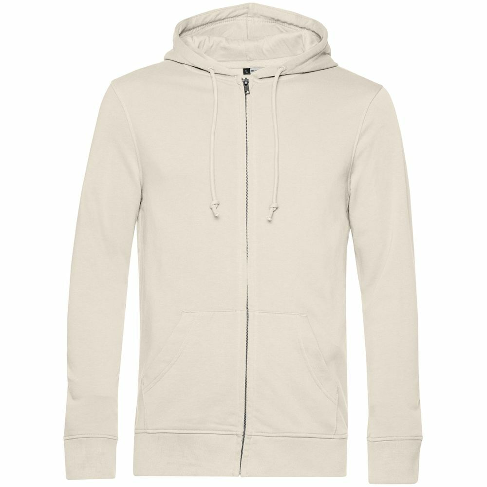 WU35B101&nbsp;4112&nbsp;Толстовка на молнии с капюшоном унисекс BNC Organic, молочно-белая&nbsp;107238