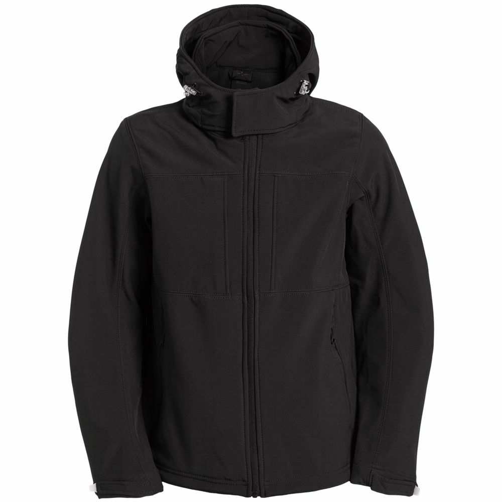 JM950002&nbsp;8149&nbsp;Куртка мужская Hooded Softshell черная&nbsp;45625