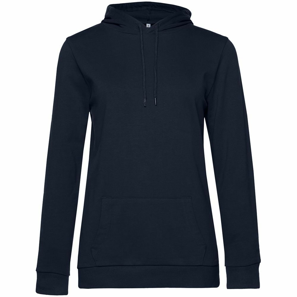 WW04W006&nbsp;2718&nbsp;Толстовка с капюшоном женская Hoodie, темно-синяя&nbsp;107122
