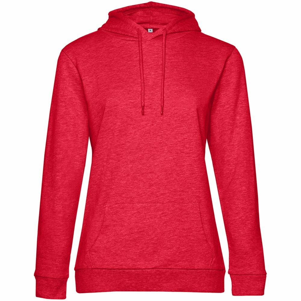 WW04W617&nbsp;2718&nbsp;Толстовка с капюшоном женская Hoodie, красный меланж&nbsp;107145