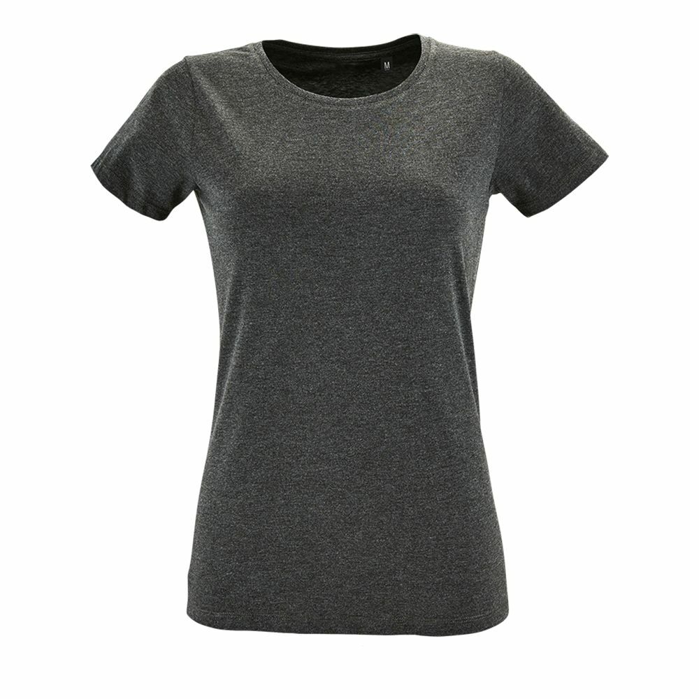 02758348&nbsp;668&nbsp;Футболка женская REGENT FIT WOMEN, черный меланж&nbsp;44427
