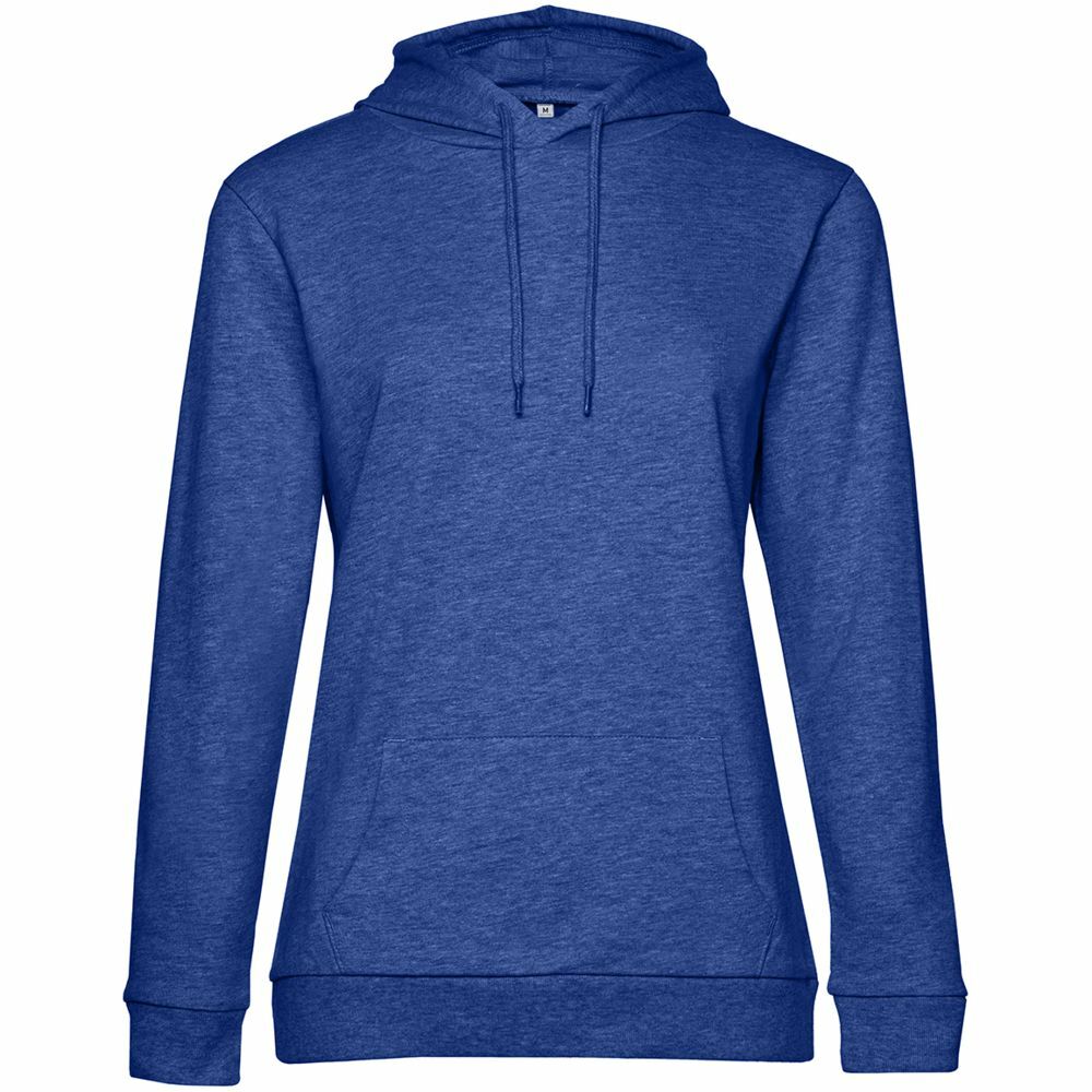 WW04W612&nbsp;2718&nbsp;Толстовка с капюшоном женская Hoodie, ярко-синий меланж&nbsp;107143