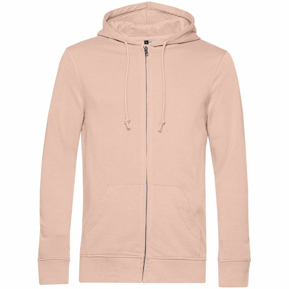 WU35B306&nbsp;4112&nbsp;Толстовка на молнии с капюшоном унисекс BNC Organic, розовая&nbsp;107239