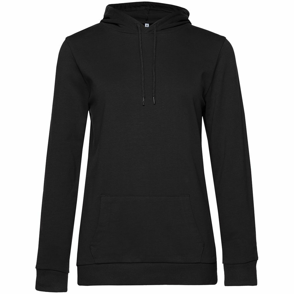 WW04W005&nbsp;2718&nbsp;Толстовка с капюшоном женская Hoodie, черная&nbsp;107121