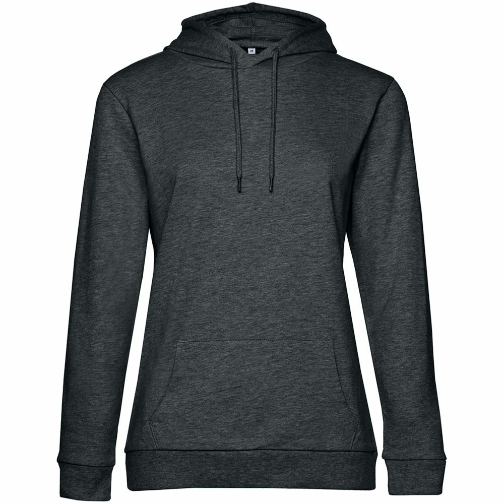 WW04W625&nbsp;2718&nbsp;Толстовка с капюшоном женская Hoodie, серый меланж (антрацит)&nbsp;107148
