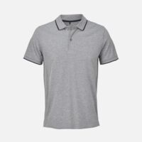 04769110&nbsp;1410&nbsp;Рубашка поло унисекс Palermo, серый меланж с темно-синим&nbsp;279992