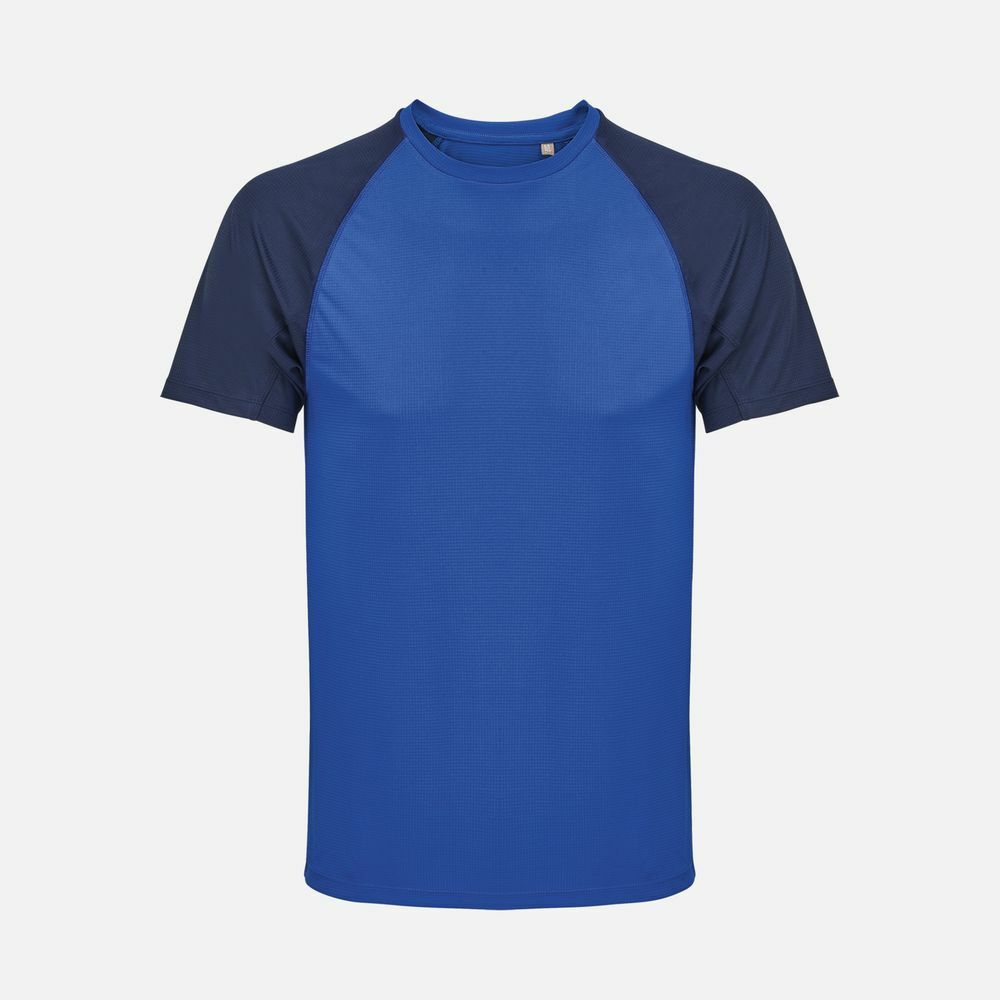 04787534&nbsp;530&nbsp;Футболка спортивная унисекс Vortex, темно-синяя с ярко-синим&nbsp;280075