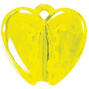 B0A13/70/110&nbsp;19&nbsp;HEART CLACK, держатель для ручки, прозрачный желтый, пластик&nbsp;49405