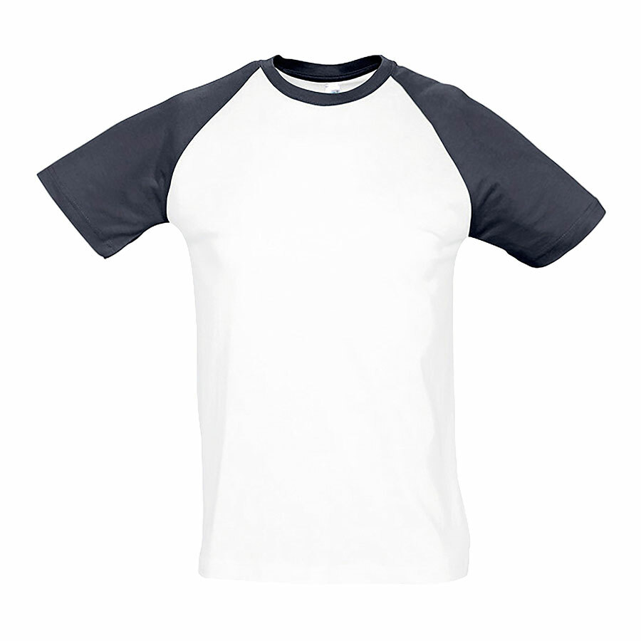 711190.318/XL&nbsp;886&nbsp;Футболка "Funky", белый с темно-синим_XL, 100% х/б, 150 г/м2&nbsp;111514