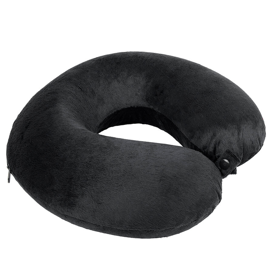 62000/35&nbsp;1069&nbsp;Подушка дорожная  "SOFT"; memory foam, микрофибра черный&nbsp;93806
