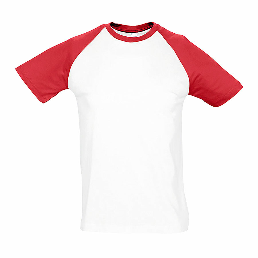 711190.145/XL&nbsp;886&nbsp;Футболка "Funky", белый с красным_XL, 100% х/б, 150 г/м2&nbsp;111519