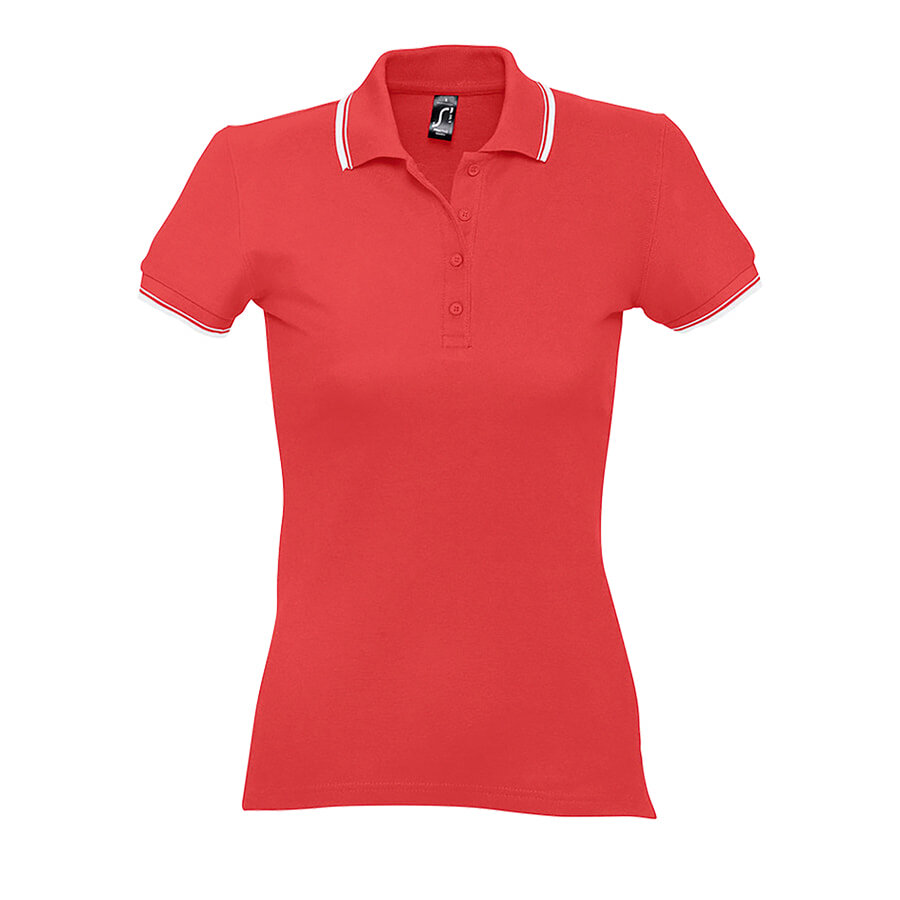 711366.145/XL&nbsp;2730&nbsp;Поло "Practice Women" красный с белым_XL, 100% х/б, 270г/м2&nbsp;107685
