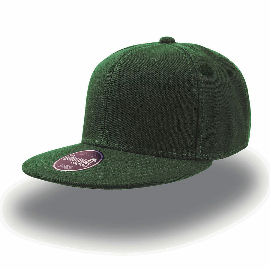 25424.18&nbsp;915&nbsp;Бейсболка "SNAP BACK" 6 клиньев, плоский козырек, пластиковая застежка пвх, зеленый, 100% акрил, 400&nbsp;24844