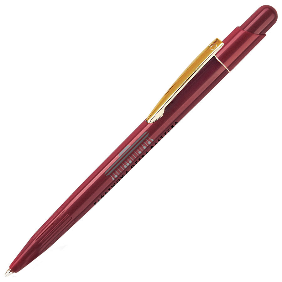 12849/13&nbsp;11&nbsp;MIR, ручка шариковая с золотистым клипом, бордо, пластик/металл&nbsp;165646