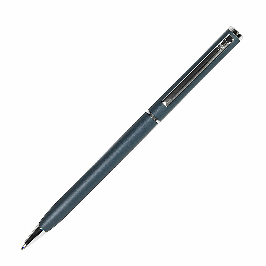 1100/24&nbsp;46&nbsp;SLIM, ручка шариковая, синий (мокрый асфальт)/хром, металл&nbsp;50159