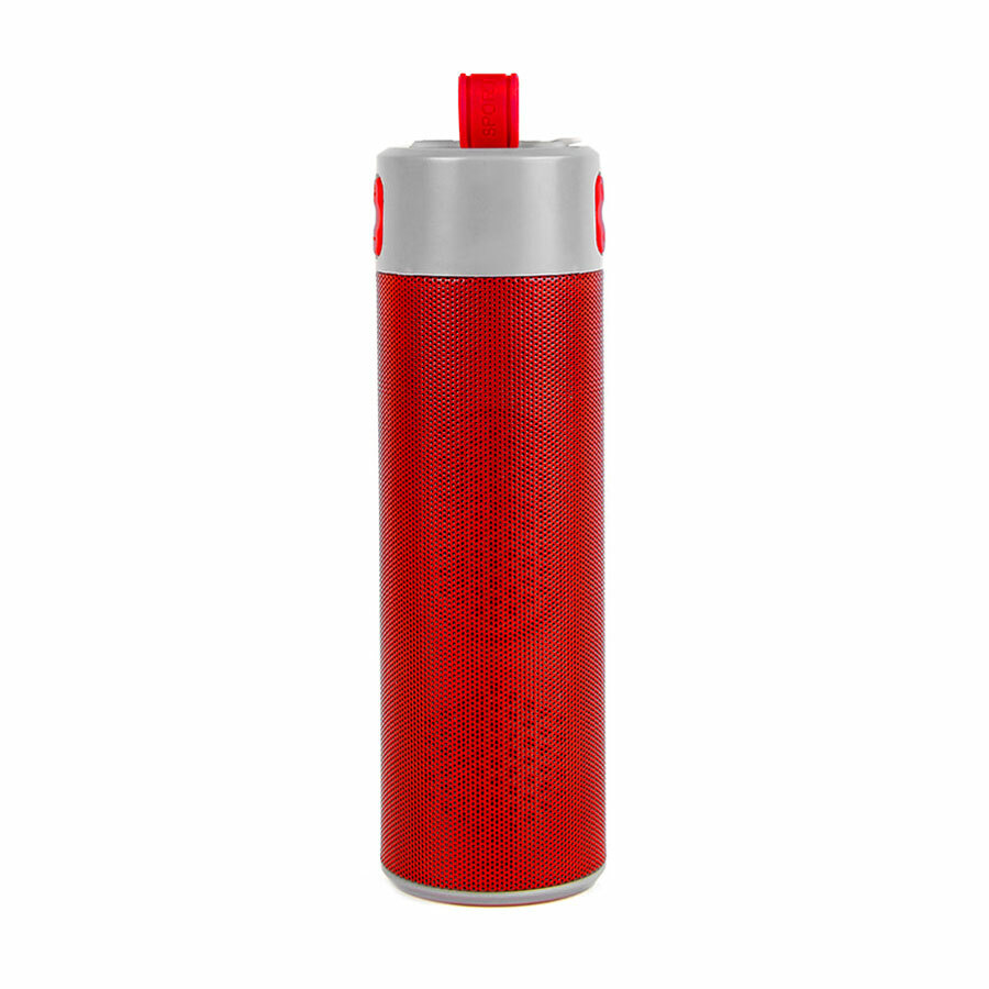 25500/08&nbsp;1535&nbsp;Bluetooth колонка с зарядным устройством(2000mAh) и моноподом"Turbo Tube",красный с серым,18х5,5х5,3&nbsp;47565