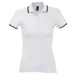 711366.102/XL&nbsp;2730&nbsp;Поло "Practice Women" белый с темно-синим_XL, 100% х/б, 270г/м2&nbsp;124000