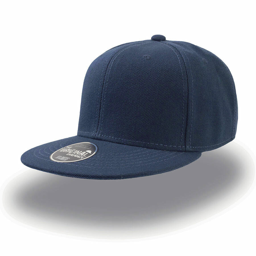 25424.25&nbsp;915&nbsp;Бейсболка "SNAP BACK" 6 клиньев, плоский козырек, пластиковая застежка пвх, темно синий, 100% акрил,&nbsp;24841