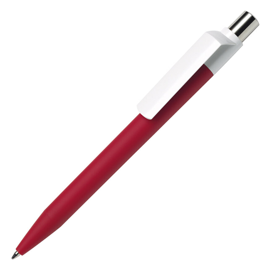 29426/08&nbsp;143&nbsp;Ручка шариковая DOT,красный корпус/белый клип, soft touch покрытие, пластик&nbsp;50032