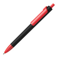 605G/08&nbsp;32&nbsp;Ручка шариковая FORTE SOFT BLACK, черный/красный, пластик, покрытие soft touch&nbsp;52662