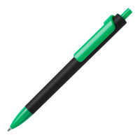 605G/18&nbsp;32&nbsp;Ручка шариковая FORTE SOFT BLACK, черный/зеленый, пластик, покрытие soft touch&nbsp;52666
