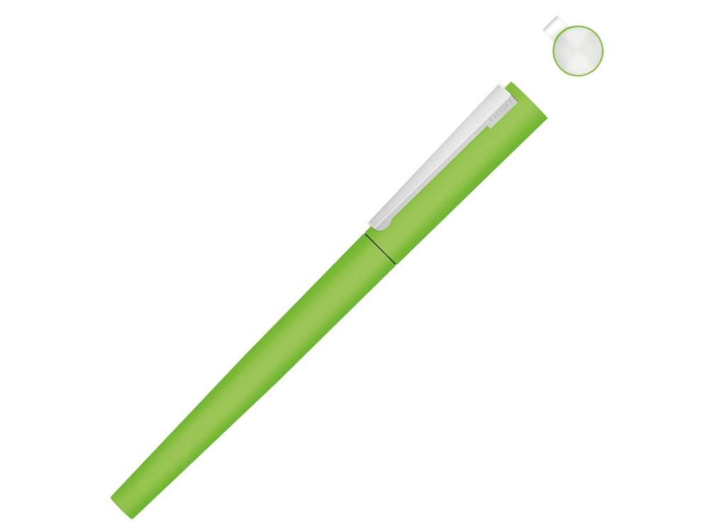 188019.13&nbsp;1156.23&nbsp;Ручка металлическая роллер «Brush R GUM» soft-touch с зеркальной гравировкой, зеленое яблоко&nbsp;146319