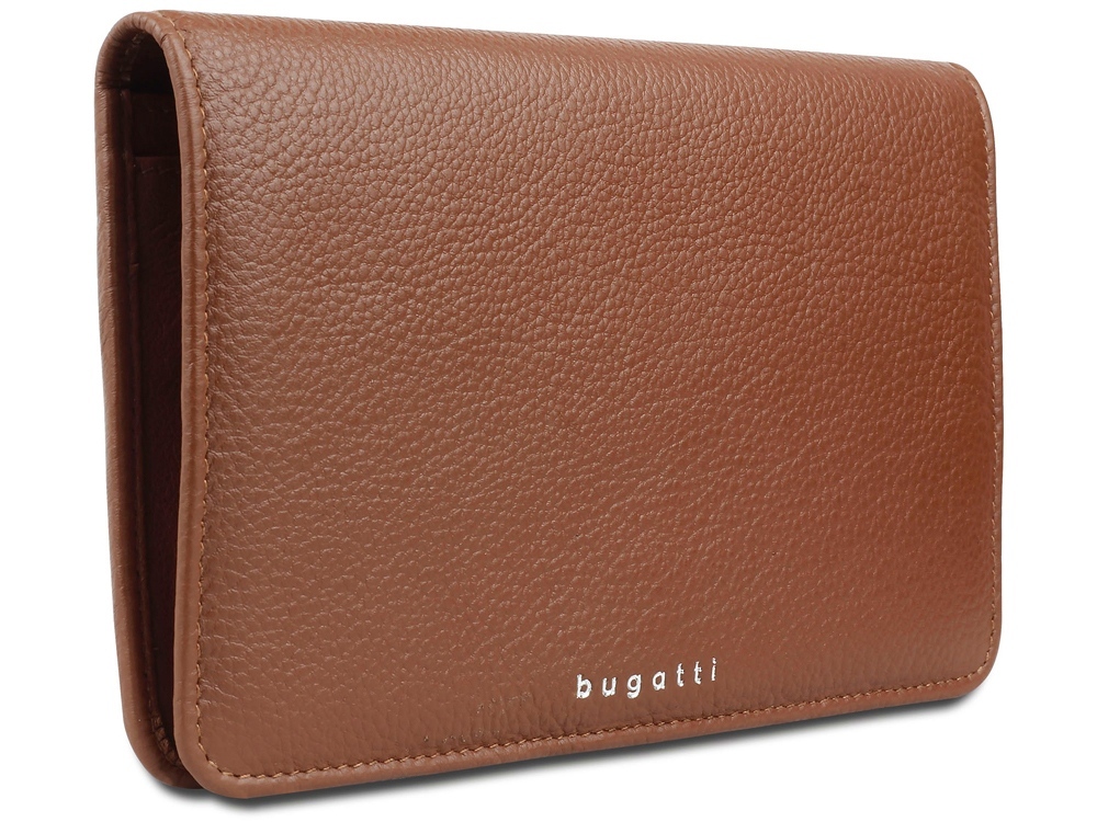 49610207&nbsp;6130&nbsp;Кошелёк женский BUGATTI Lady Top, коньячный, натуральная воловья кожа, 19,5х2х11,2 см&nbsp;200855