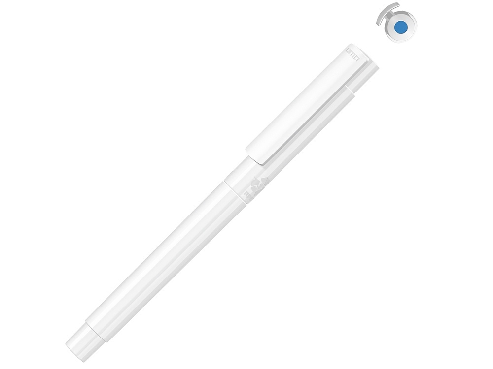 188005.12&nbsp;336&nbsp;Капиллярная ручка в корпусе из переработанного материала rPET "RECYCLED PET PEN PRO FL», белый с голубыми чернилами&nbsp;146345