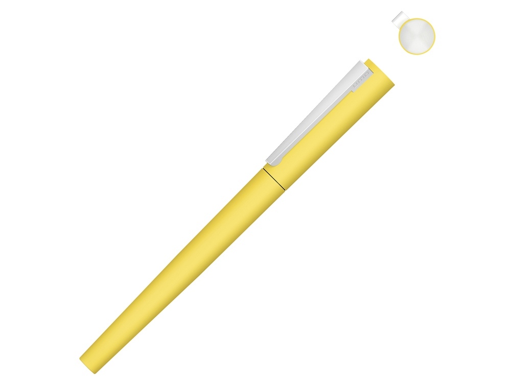 188019.04&nbsp;1156.23&nbsp;Ручка металлическая роллер «Brush R GUM» soft-touch с зеркальной гравировкой, желтый&nbsp;146323