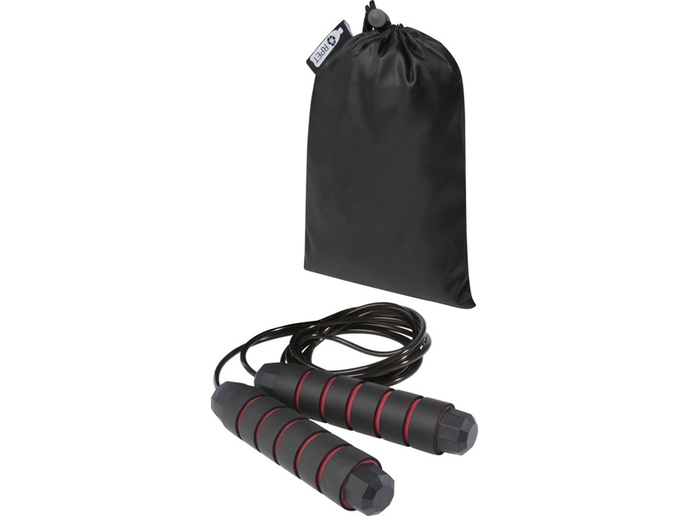 12702121&nbsp;1236&nbsp;Austin, скакалка с мягкими ручками в чехле из переработанного PET-материала, красный&nbsp;188929