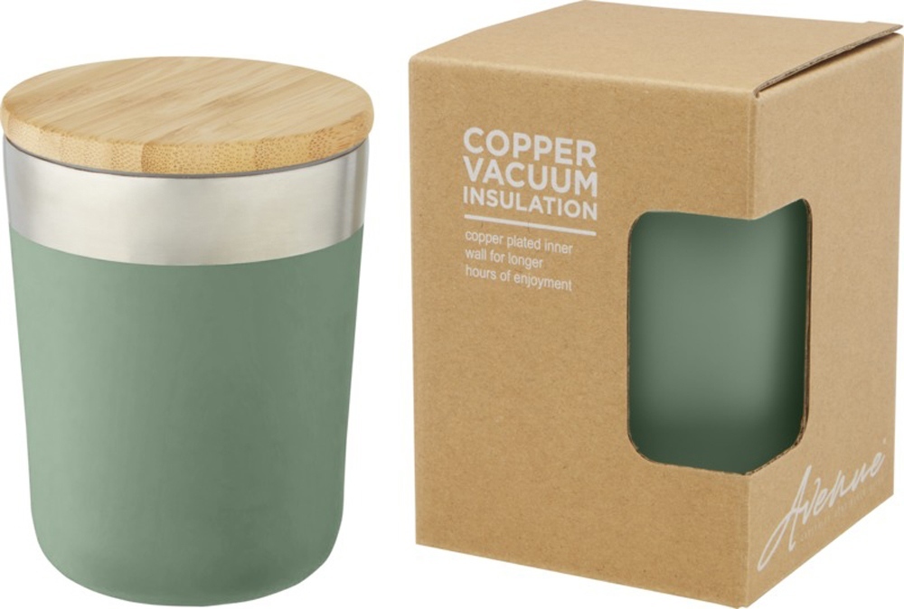 10067062&nbsp;2261.3&nbsp;Lagan Кружка с медной вакуумной изоляцией объемом 300 мл и бамбуковой крышкой, зеленый&nbsp;171297