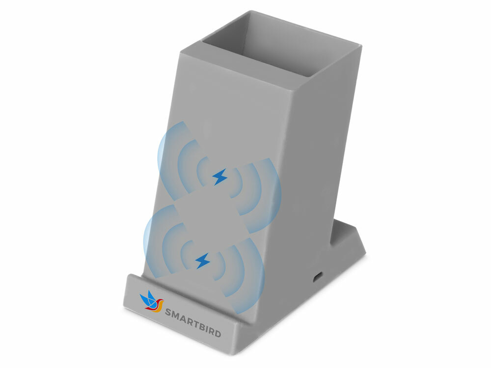 595727&nbsp;1435.11&nbsp;Беспроводная зарядка-подставка с подсветкой "Glow box", серый&nbsp;203743