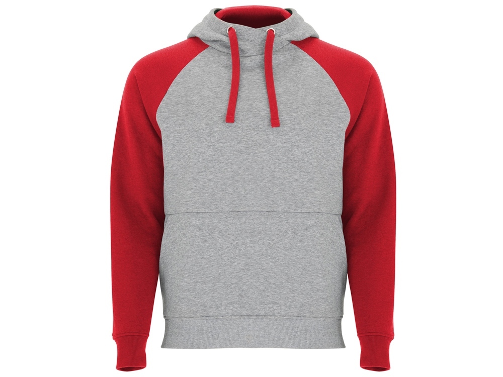 105858603XL&nbsp;4636&nbsp;Свитшот "Badet" мужской, серый меланж/красный&nbsp;195139