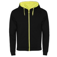 1105SU02221XL&nbsp;3498&nbsp;Толстовка на молнии "Fuji", черный/неоновый желтый&nbsp;206975