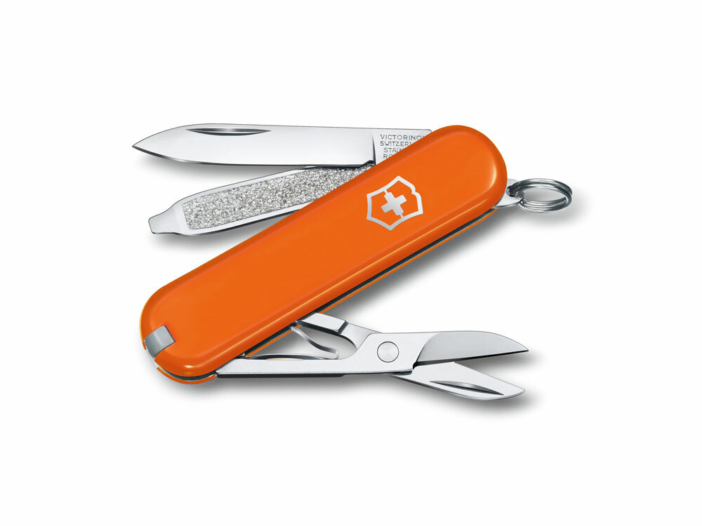 601181&nbsp;4599.230&nbsp;Нож-брелок VICTORINOX Classic SD Colors "Mango Tango", 58 мм, 7 функций, оранжевый&nbsp;196724