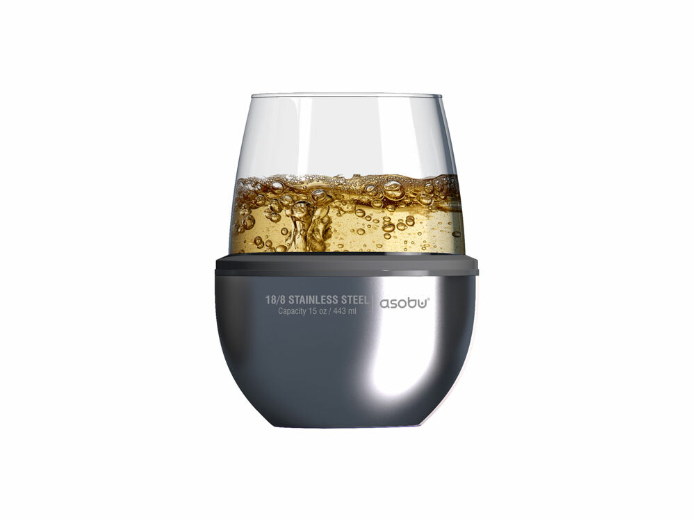 842039&nbsp;3934.3&nbsp;Тумблер для вина WINE KUZIE, серебристый&nbsp;178943