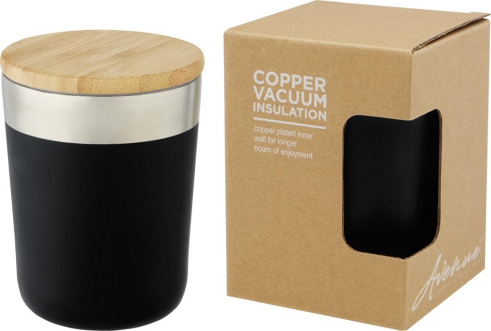 10067090&nbsp;2261.3&nbsp;Lagan Кружка с медной вакуумной изоляцией объемом 300 мл и бамбуковой крышкой, черный&nbsp;171298