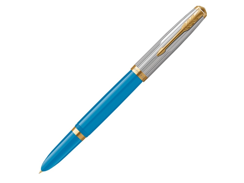 2169079&nbsp;41635&nbsp;Перьевая ручка Parker 51 Premium Turquoise GT перо; M, чернила: Black, Blue, в подарочной упаковке.&nbsp;209143