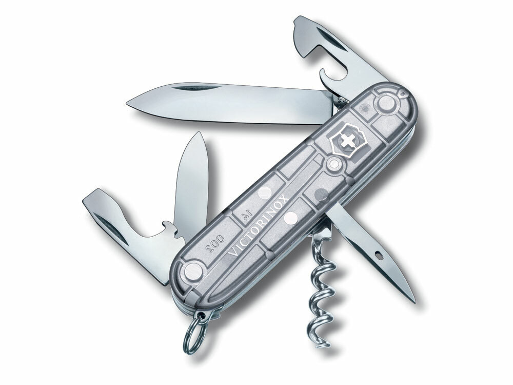 601169&nbsp;6385.92&nbsp;Нож перочинный VICTORINOX Spartan, 91 мм, 12 функций, полупрозрачный серебристый&nbsp;196679