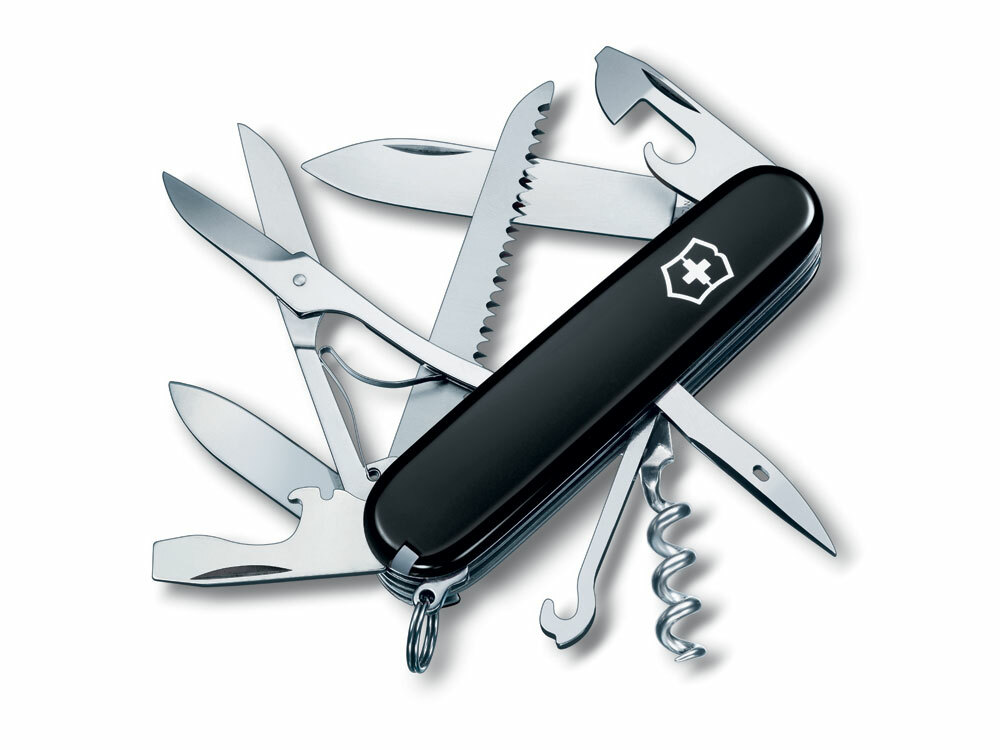 601147&nbsp;8570&nbsp;Нож перочинный VICTORINOX Huntsman, 91 мм, 15 функций, чёрный&nbsp;196683
