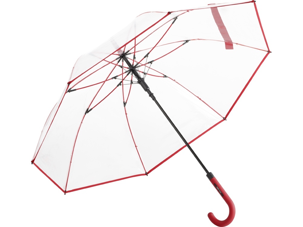100126&nbsp;4489&nbsp;Зонт 7112 AC regular umbrella FARE® Pure  transparent-red&nbsp;216998