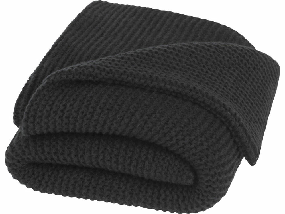 11333690&nbsp;5932&nbsp;Вязанное одеяло Suzy 150 x 120 см из полиэстера, сплошной черный&nbsp;223129