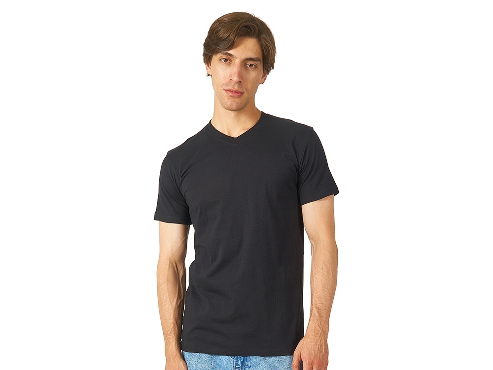 31011992XL_v2&nbsp;690&nbsp;Футболка "Heavy Super Club" мужская с V-образным вырезом, черный&nbsp;223875