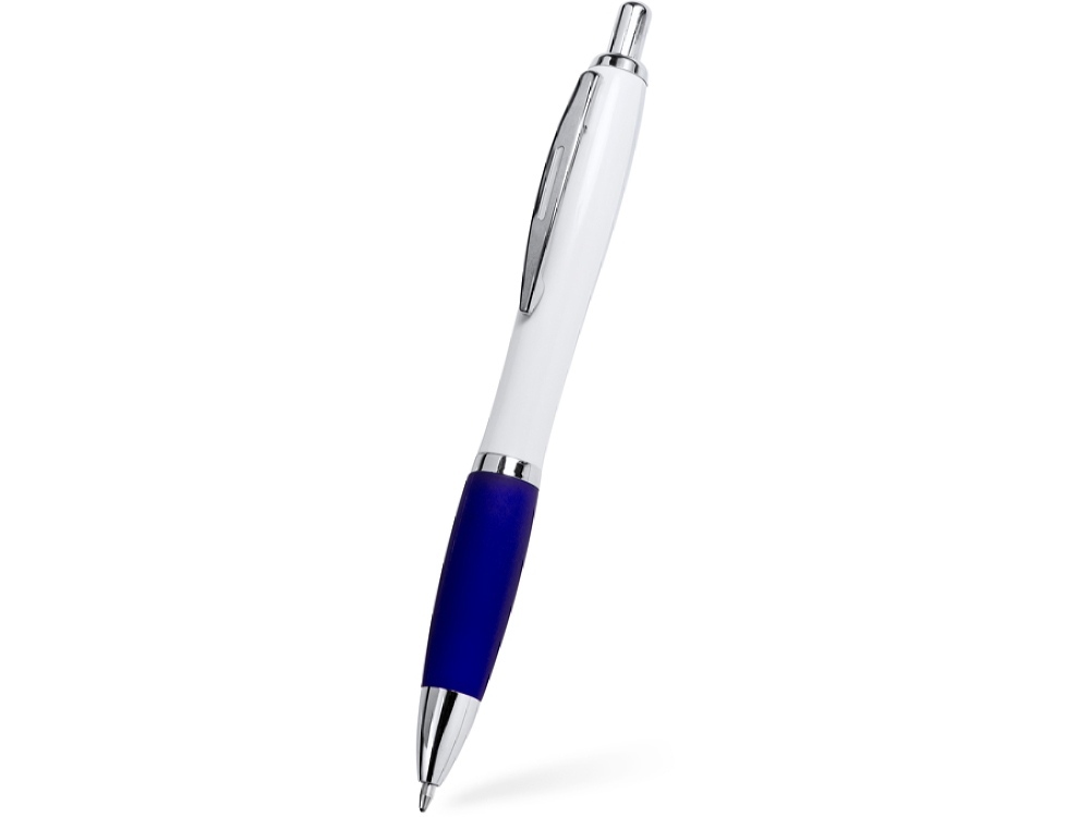 HW8039S105&nbsp;45&nbsp;Ручка пластиковая шариковая CARREL с антибактериальным покрытием, белый/королевский синий&nbsp;226088