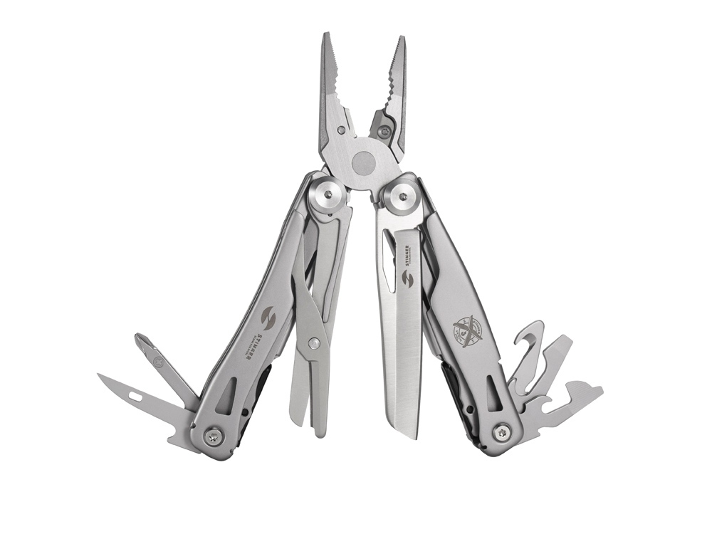 441226&nbsp;4194.51&nbsp;Мультитул Stinger, 105 мм, 14 функций, сталь, серебристый, в комплекте нейлоновый чехол&nbsp;233760